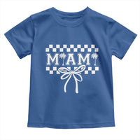 Preppy Miami Bow Aesthetic Toddler T Shirt Cute Checkered Palm Tree College Girl