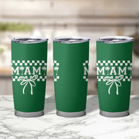 Preppy Miami Bow Aesthetic Tumbler Cup Cute Checkered Palm Tree College Girl