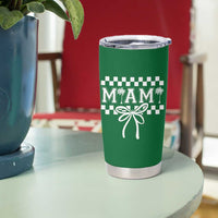 Preppy Miami Bow Aesthetic Tumbler Cup Cute Checkered Palm Tree College Girl