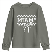 Preppy Miami Bow Aesthetic Youth Sweatshirt Cute Checkered Palm Tree College Girl