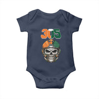 305 Football Warrior Skull Baby Onesie Orange and Green Miami Vibes