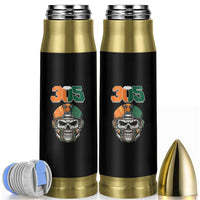 305 Football Warrior Skull Bullet Tumbler Orange and Green Miami Vibes
