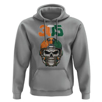305 Football Warrior Skull Hoodie Orange and Green Miami Vibes