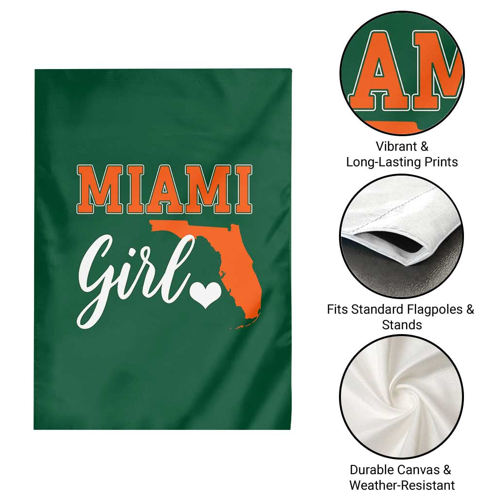 Miami Girl Pride Garden Flag Florida State Map Local Love