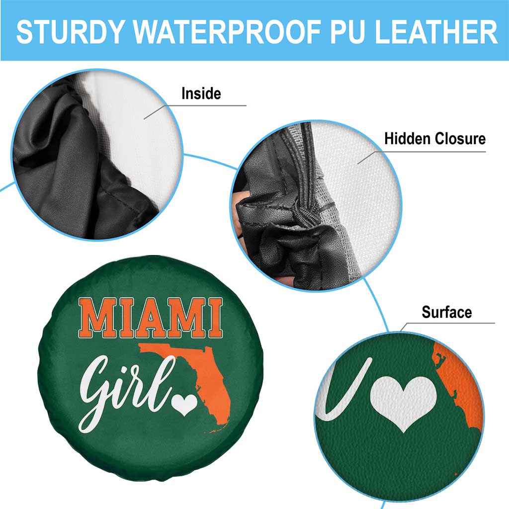 Miami Girl Pride Spare Tire Cover Florida State Map Local Love