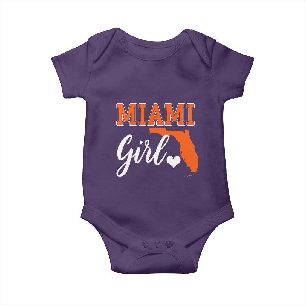 Miami Girl Pride Baby Onesie Florida State Map Local Love