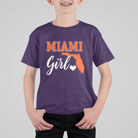 Miami Girl Pride T Shirt For Kid Florida State Map Local Love
