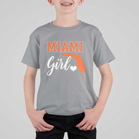 Miami Girl Pride T Shirt For Kid Florida State Map Local Love