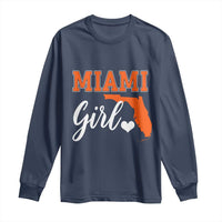Miami Girl Pride Long Sleeve Shirt Florida State Map Local Love
