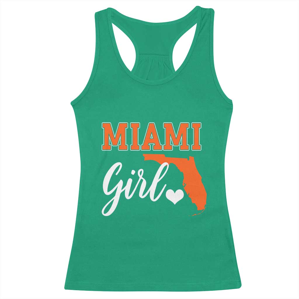 Miami Girl Pride Racerback Tank Top Florida State Map Local Love