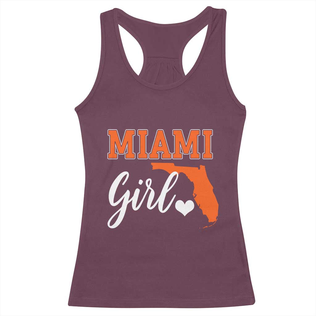 Miami Girl Pride Racerback Tank Top Florida State Map Local Love