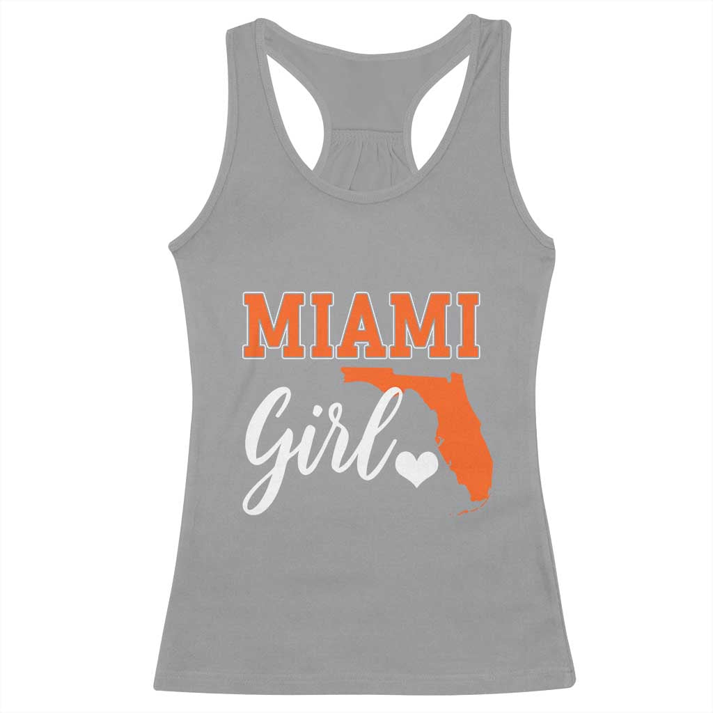 Miami Girl Pride Racerback Tank Top Florida State Map Local Love