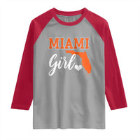 Miami Girl Pride Raglan Shirt Florida State Map Local Love