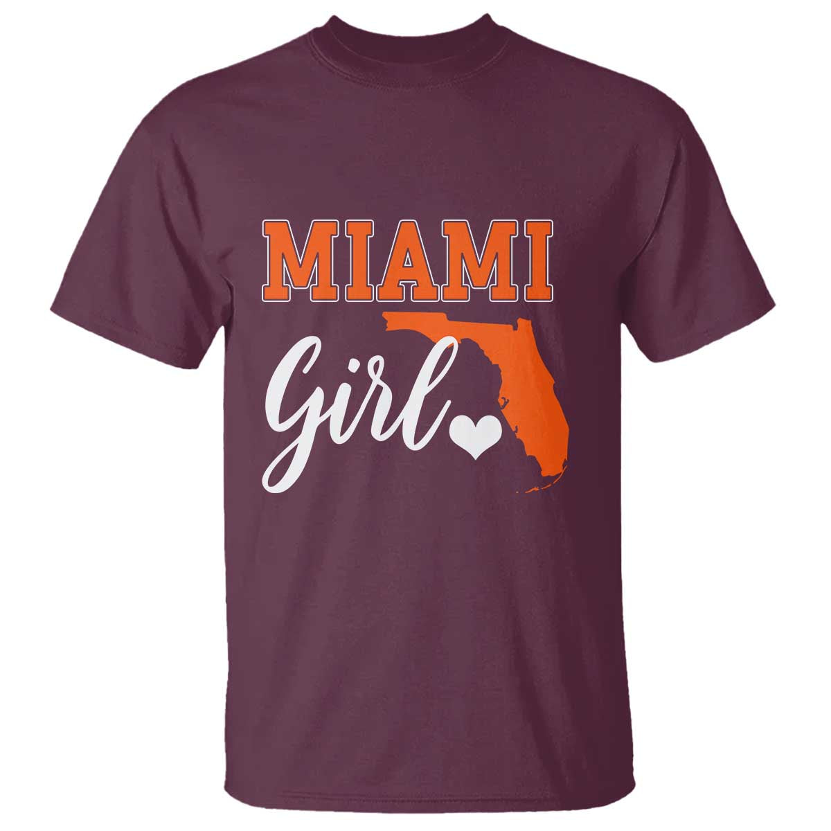 Miami Girl Pride T Shirt Florida State Map Local Love