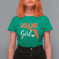 Miami Girl Pride T Shirt For Women Florida State Map Local Love
