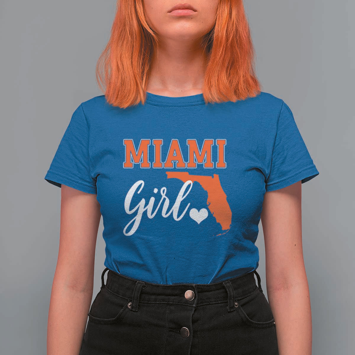 Miami Girl Pride T Shirt For Women Florida State Map Local Love