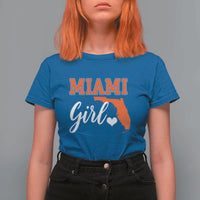 Miami Girl Pride T Shirt For Women Florida State Map Local Love