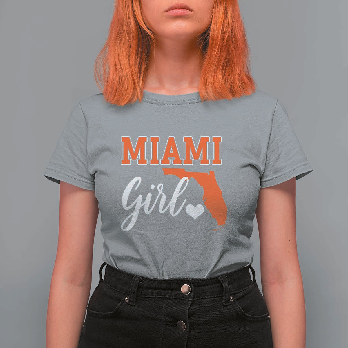 Miami Girl Pride T Shirt For Women Florida State Map Local Love