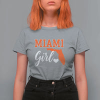 Miami Girl Pride T Shirt For Women Florida State Map Local Love