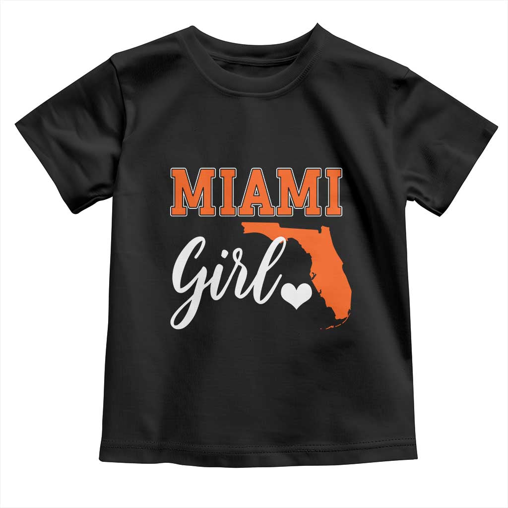 Miami Girl Pride Toddler T Shirt Florida State Map Local Love