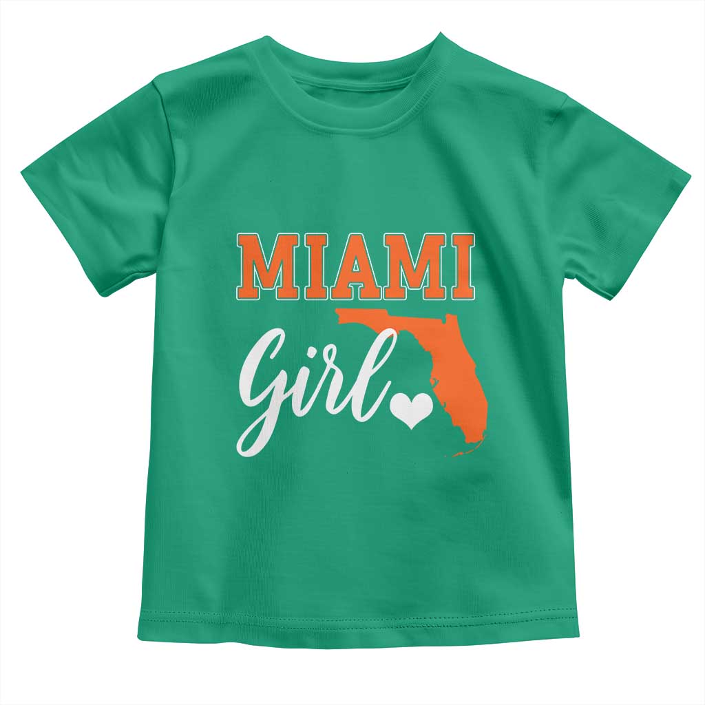 Miami Girl Pride Toddler T Shirt Florida State Map Local Love
