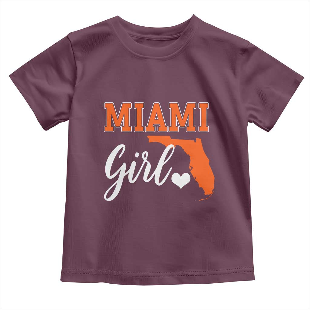 Miami Girl Pride Toddler T Shirt Florida State Map Local Love