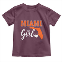 Miami Girl Pride Toddler T Shirt Florida State Map Local Love