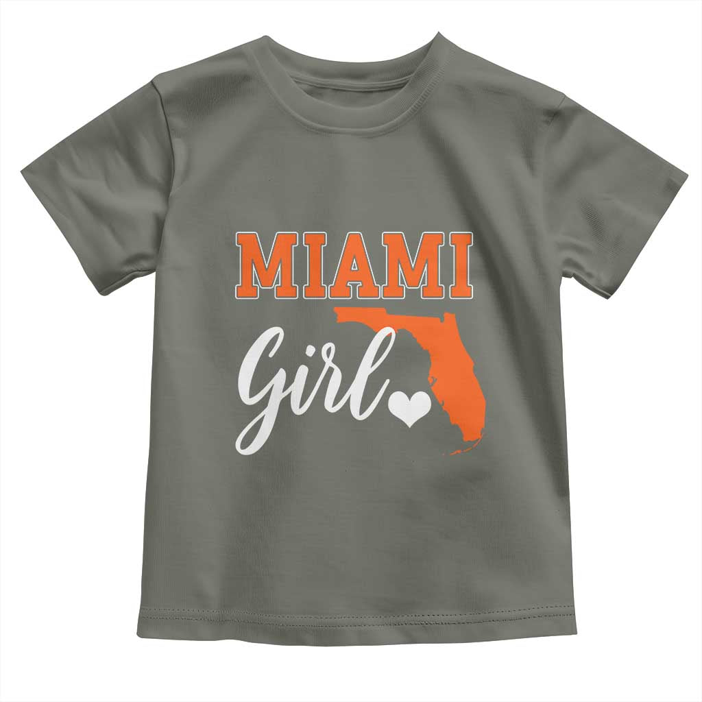 Miami Girl Pride Toddler T Shirt Florida State Map Local Love