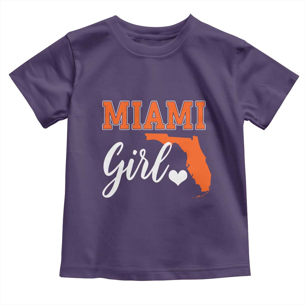 Miami Girl Pride Toddler T Shirt Florida State Map Local Love
