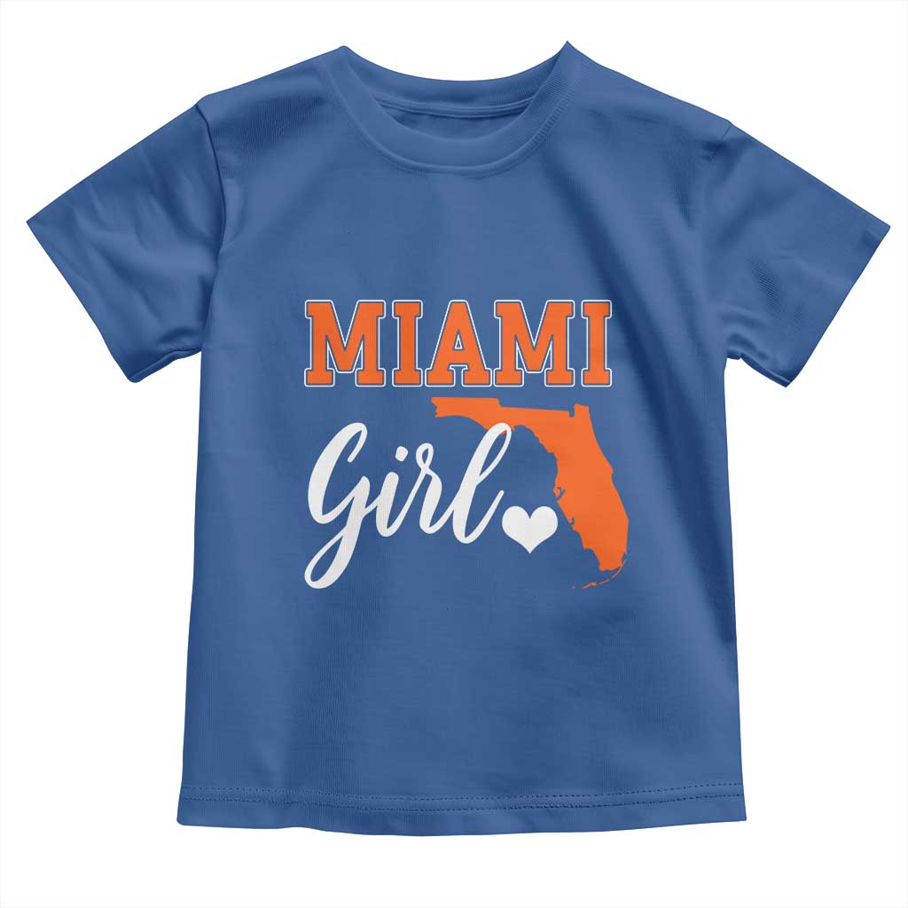 Miami Girl Pride Toddler T Shirt Florida State Map Local Love