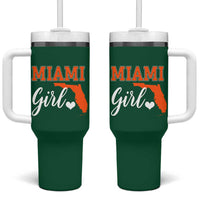 Miami Girl Pride Tumbler With Handle Florida State Map Local Love