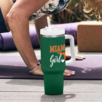 Miami Girl Pride Tumbler With Handle Florida State Map Local Love
