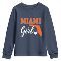 Miami Girl Pride Youth Sweatshirt Florida State Map Local Love