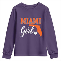 Miami Girl Pride Youth Sweatshirt Florida State Map Local Love