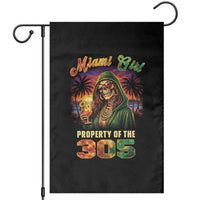 Miami Girl Skeleton Property of the 305 Garden Flag Tropical City Florida Pride Street Style