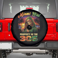 Miami Girl Skeleton Property of the 305 Spare Tire Cover Tropical City Florida Pride Street Style