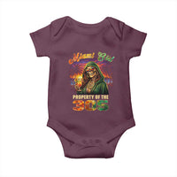 Miami Girl Skeleton Property of the 305 Baby Onesie Tropical City Florida Pride Street Style