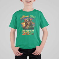 Miami Girl Skeleton Property of the 305 T Shirt For Kid Tropical City Florida Pride Street Style