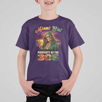Miami Girl Skeleton Property of the 305 T Shirt For Kid Tropical City Florida Pride Street Style
