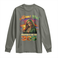 Miami Girl Skeleton Property of the 305 Long Sleeve Shirt Tropical City Florida Pride Street Style