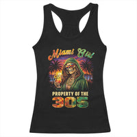 Miami Girl Skeleton Property of the 305 Racerback Tank Top Tropical City Florida Pride Street Style