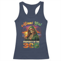 Miami Girl Skeleton Property of the 305 Racerback Tank Top Tropical City Florida Pride Street Style