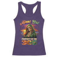 Miami Girl Skeleton Property of the 305 Racerback Tank Top Tropical City Florida Pride Street Style