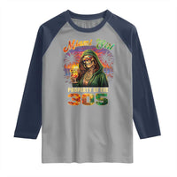 Miami Girl Skeleton Property of the 305 Raglan Shirt Tropical City Florida Pride Street Style