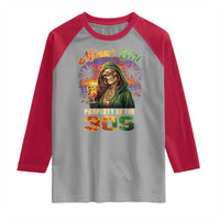 Miami Girl Skeleton Property of the 305 Raglan Shirt Tropical City Florida Pride Street Style