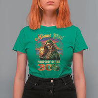 Miami Girl Skeleton Property of the 305 T Shirt For Women Tropical City Florida Pride Street Style