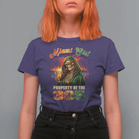 Miami Girl Skeleton Property of the 305 T Shirt For Women Tropical City Florida Pride Street Style