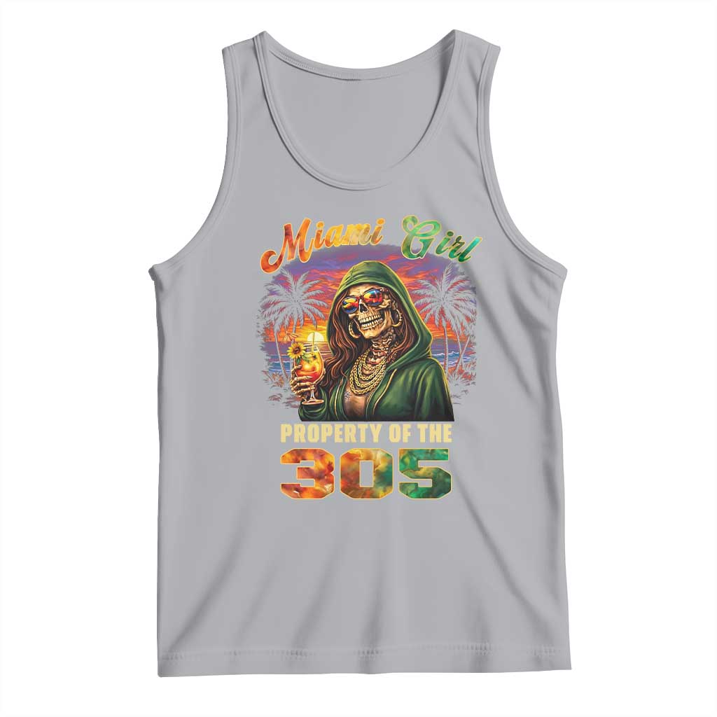 Miami Girl Skeleton Property of the 305 Tank Top Tropical City Florida Pride Street Style
