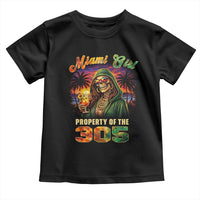 Miami Girl Skeleton Property of the 305 Toddler T Shirt Tropical City Florida Pride Street Style