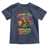 Miami Girl Skeleton Property of the 305 Toddler T Shirt Tropical City Florida Pride Street Style
